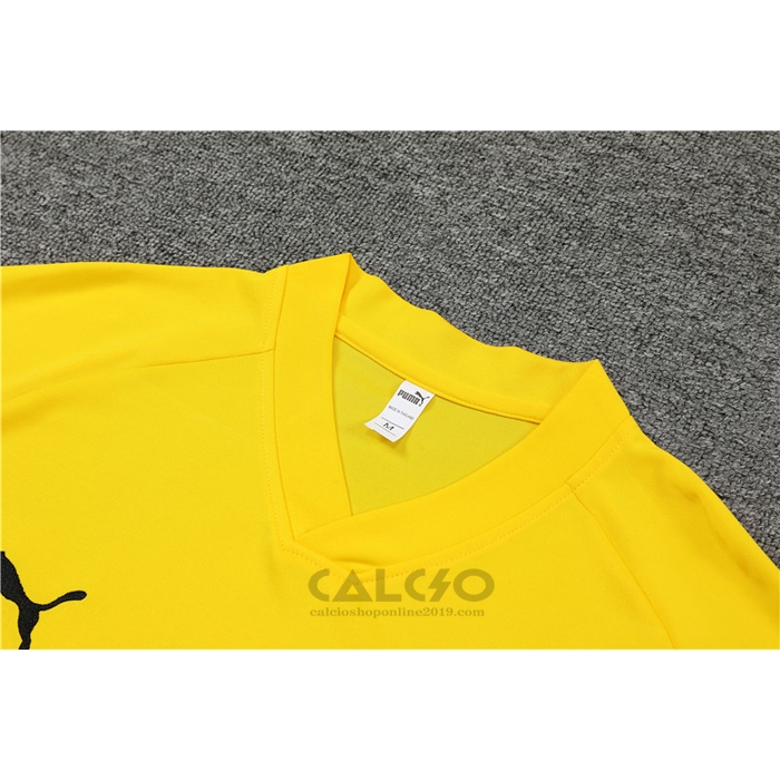 Tuta da Track Borussia Dortmund Manica Corta 2022-2023 Giallo - Pantaloncini
